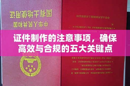 黑山证件制作的注意事项，确保高效与合规的五大关键点